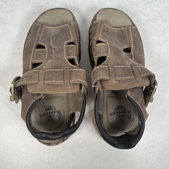 Dr. Martens Sandals Shoes Mens Size 9 Brown Leather Fisherman Buckle England 90s main image 5